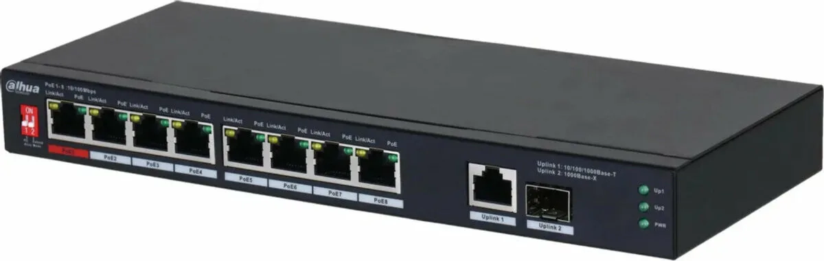 DAHUA DH-PFS3110-8ET1GT1GF-96 Коммутатор POE