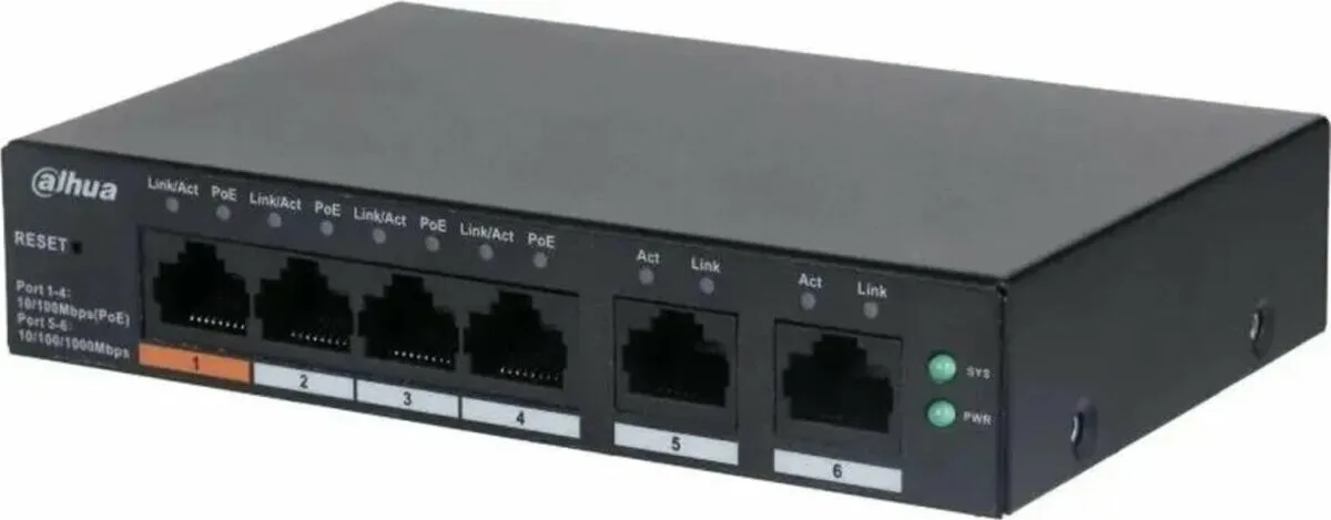 DAHUA DH-CS4006-4ET-60 Коммутатор POE