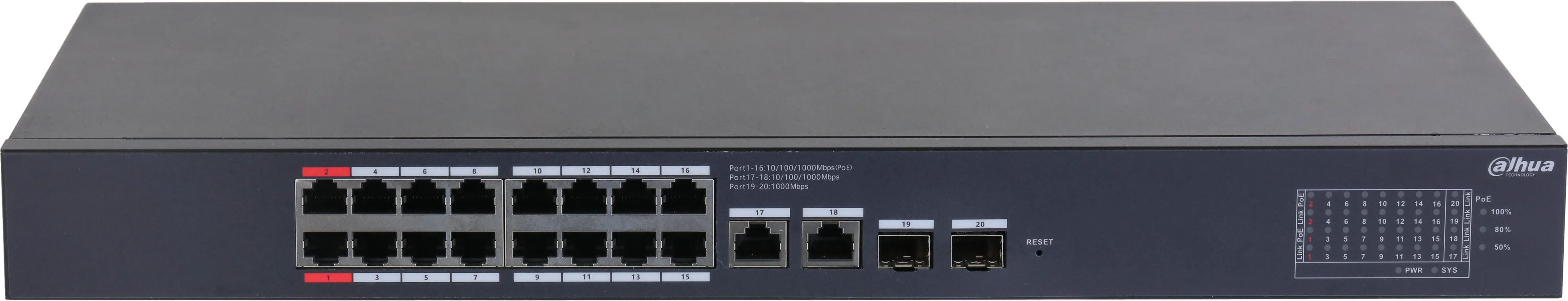 DAHUA DH-CS4220-16GT-135 Коммутатор POE